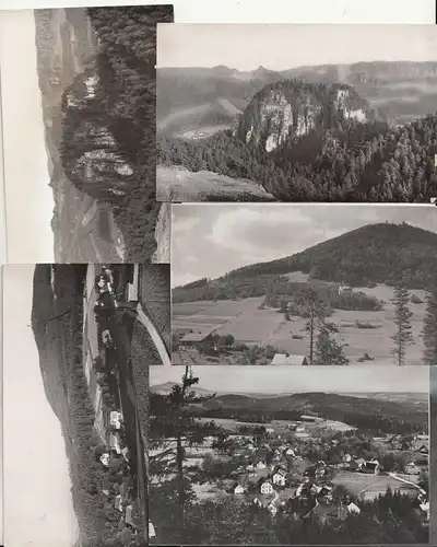 Konvolut Fotos Zittauer Gebirge Lausche Waltersdorf Oybin Felsen um 1930 !