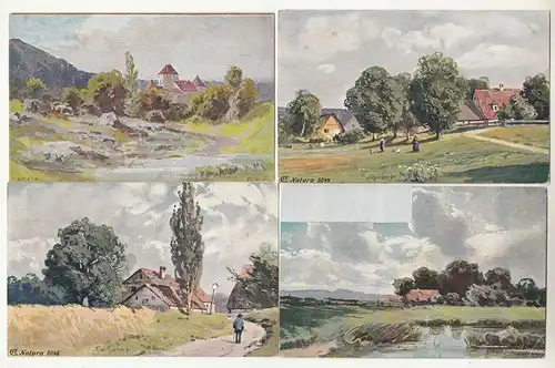12 x Künstler Ak Splitgerber Landschaft Berge um 1915 ! (A1559