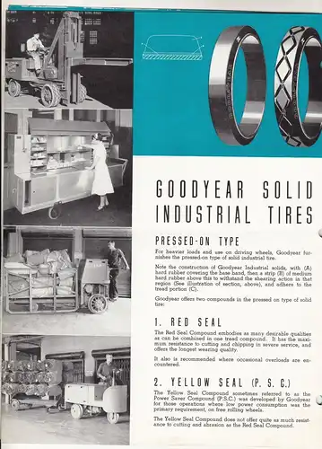 Prospekt Goodyear Industrie Räder Reifen industrial wheels um 1935 ! (D)