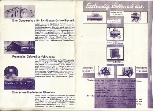 Prospekt Neuheiten Leipziger Messe 1936 Kjellberg Finserwalde Schweißer Bedarf !