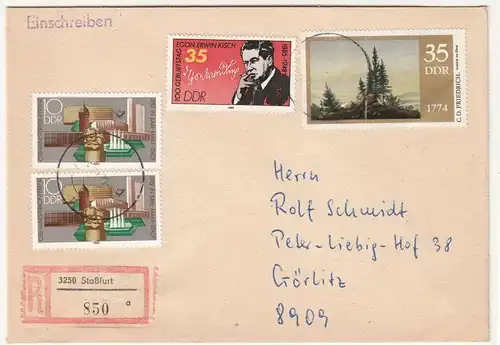 R-Brief Staßfurt nach Görlitz um 1980 ! (B7
