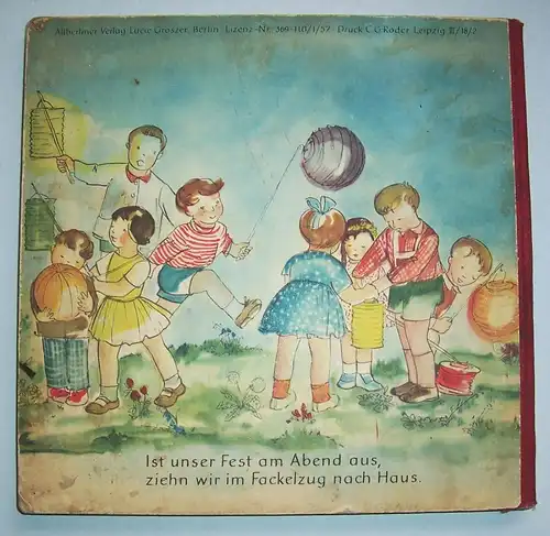 DDR Pappbilderbuch  Kommt alle mit zum Kinderfest Walch Krumbach Groszer 1957