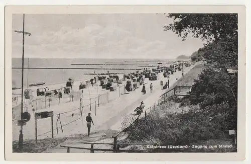 Ak Kölpinsee Usedom Zugang zum Strand um 1950 frühe DDR !