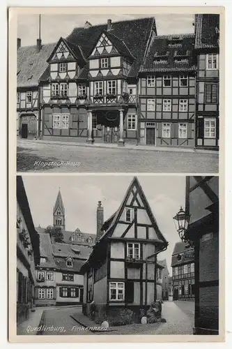 Ak Quedlinburg Klopstock - Haus Finkenherd um 1940 !