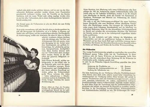 Schriftenreihe der Fünfjahrplan 8 Die Leichtindustrie 1951 DDR Wirtschaft Weber