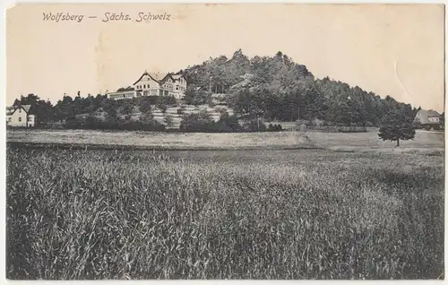 Ak Wolfsberg Sächsische Schweiz bei Reinhardtsdorf-Schöna um 1910