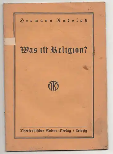 Was ist Religion  Hermann Rudolph 1936 