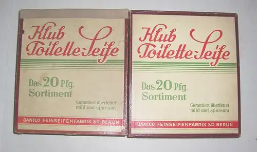 Klub Toilette Seife Pappschachtel 2 Stück Danico Feinseifenfabrik Berlin