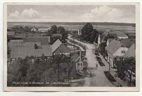 Ak Rosenthal bei Kamenz Sachsen Dorfstraße um 1935 ! (A1215