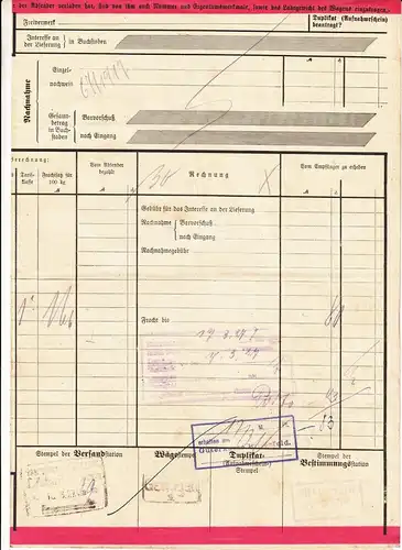 Eilfrachtbrief Leonhardt & Schlesinger Eisenwaren Werkzeuge Halle Saale 1927 !