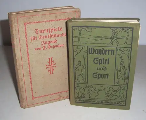 2 Bücher: Wandern Spiel und Sport & Turnspiele für Deutschlands Jugend 1911/13