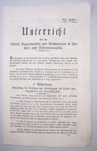 Dekret Alois Graf v Ugarte Mähren Schlesien 1844 Brünn Gefahren beim Bau