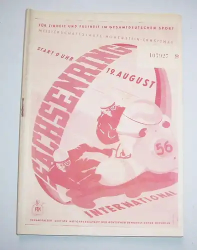 Meisterschaftsläufe Hohenstein - Ernstthal Sachsenring 1956 DDR Motorsport