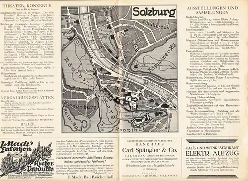 Heft : Salzburg und seine Umgebung Fremden - Wegweiser um 1930 Österreich ! (D)