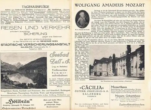 Heft : Salzburg und seine Umgebung Fremden - Wegweiser um 1930 Österreich ! (D)