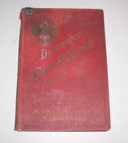 Deutscher Hotelführer mit Städtebildern und Wappen 1914 mit deutschen Gebieten