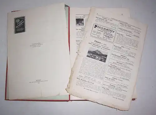 Deutscher Hotelführer mit Städtebildern und Wappen 1914 mit deutschen Gebieten