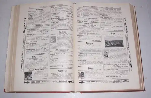 Deutscher Hotelführer mit Städtebildern & Wappen 1914 mit dt. Gebieten selten !