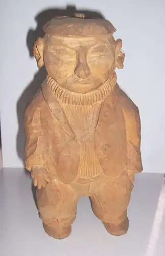 Lindenholz Schnitzerei dicker Mann vor 1945 