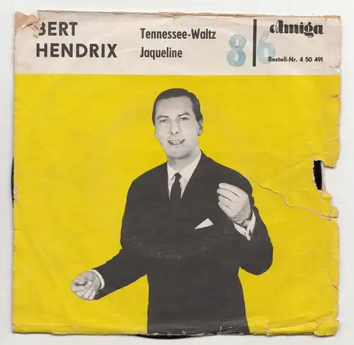 Vinyl Single Bert Hendrix Tennessee - Waltz Jaqueline Amiga !