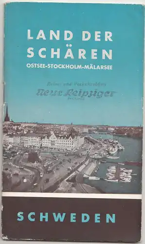 Reise Broschüre Land der Schäüren  Schweden 1930 Reiseführer