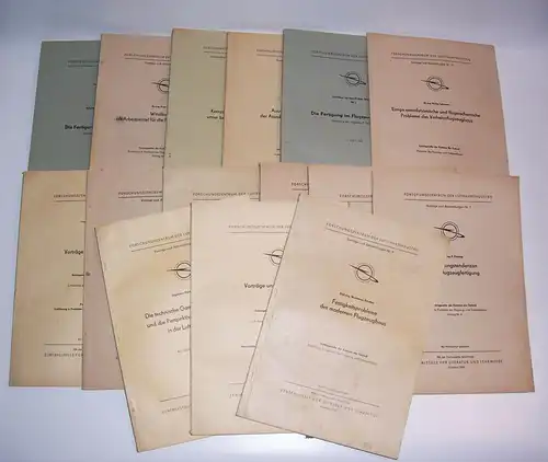 Konvolut Vorträge Abhandlungen Forschungszentrum der Luftfahrt 1957/58 Broschüre