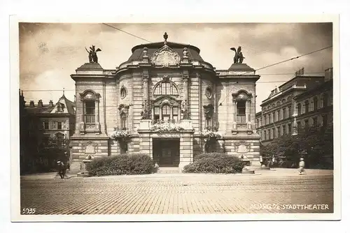 Ak Foto Aussig Stadttheater 1928 Tschechien