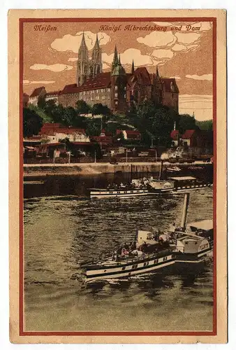 AK Meißen Königliche Albrechtsburg und Dom Sachsen 1919