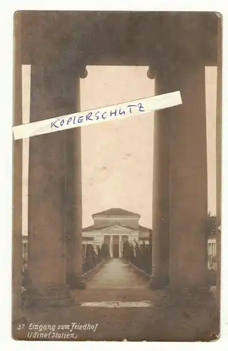 Foto Ak Udine Italien Eingang zum Friedhof 1 Wk