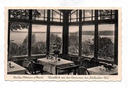 Ak Berlin Kladow Havel Havelblick von den Terrassen des Märkischen Hof