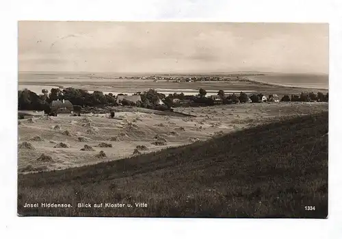 Foto Ak Insel Hiddensoe Blick auf Kloster u. Vitte