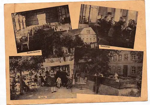Ak Gasthof zum Roß Diesbar a.E. Priestewitz DDR Garten Veranda Gastzimmer