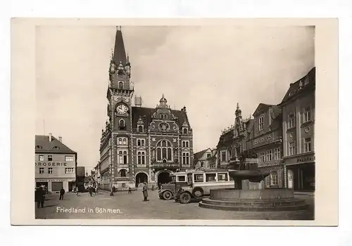 Ak Friedland in Böhmen Marktplatz Tschechien