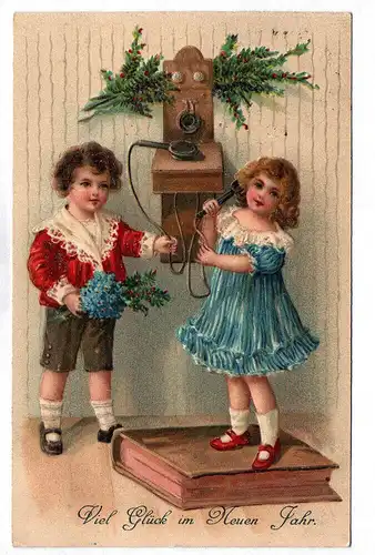 Ak Viel Glück im neuen Jahr Motivkarte
