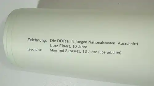 DDR Poster Plakat Solidarität Kinder Deko Vintage Naive Malerei Druck Print !