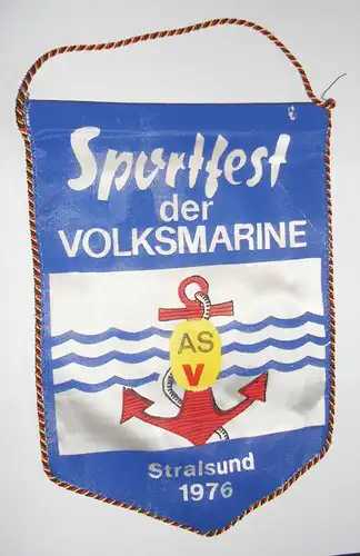 DDR Wimpel Sportfest der Volksmarine Stralsund 1976 !