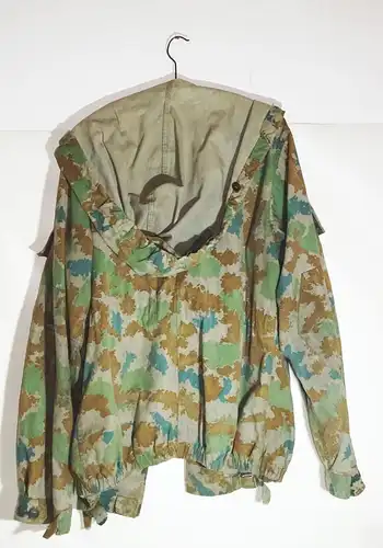 NVA Blumentarn Jacke 1963 Flecktarn Kapuze Gestempelt DDR
