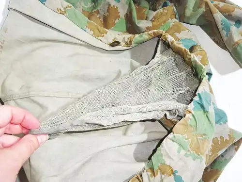 NVA Blumentarn Jacke 1963 Flecktarn Kapuze Gestempelt DDR