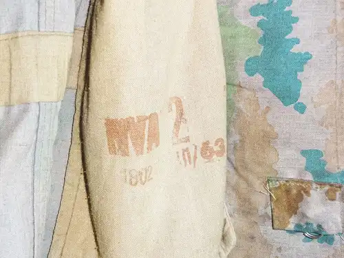 NVA Blumentarn Jacke 1963 Flecktarn Kapuze Gestempelt DDR