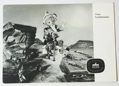 Ak Sandmann reitet Esel DDR Fernsehen 1964 Garloff 