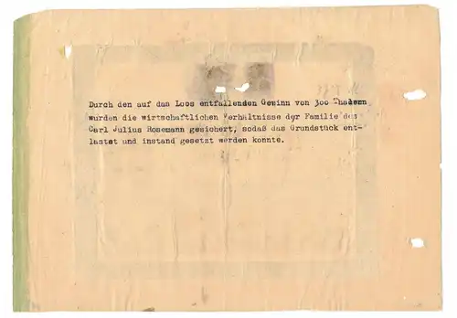 Lotterielos 1879 Achtel Original Los sächsische Landeslotterie Türchau Zittau
