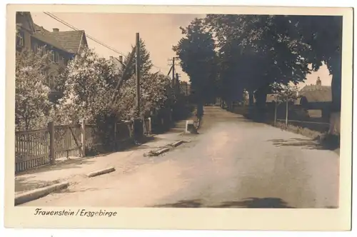 Foto Ak Frauenstein Erzgebirge Straße 1963 