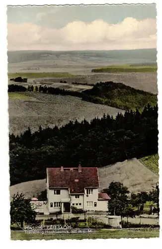 Ak Treisberg Hochtaunus Schmitten im Taunus Pension Cafe Sachs 1959