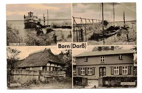 Ak Born Darß Fischerhafen Fischerhaus Jugendherberge 1962