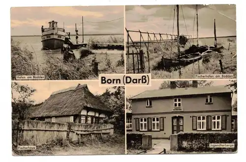 Ak Born Darß Fischerhafen Fischerhaus Jugendherberge 1962 