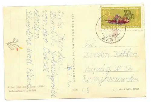 Ak Born Darß Fischerhafen Fischerhaus Jugendherberge 1962 