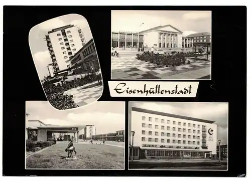 Ak Eisenhüttenstadt 1966 DDR Mehrbild Ansichten