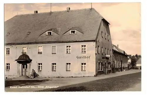 Ak Kurort Wehrsdorf Oberlausitz HOG Erbgericht Gaststätte 1963