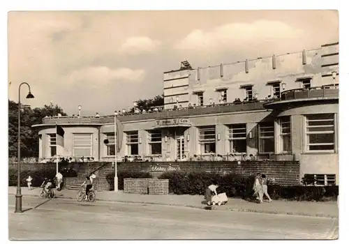 Ak Warnemünde HOG Strandhaus mit Anker Bar 1958