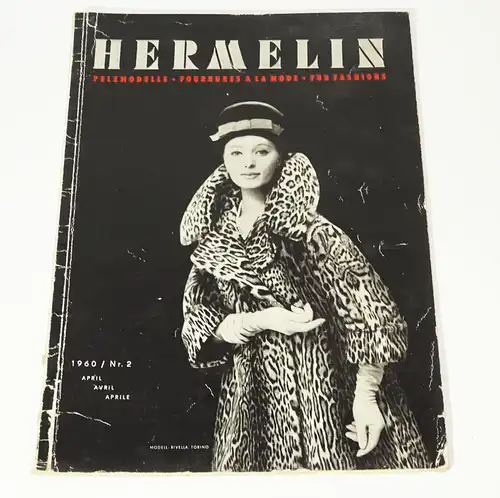 Hermelin Nr 2  1960 Pelzmodelle Zeitschrift Pelze Nerz Pelzmode Fashion Mode Vin